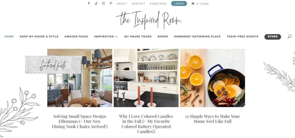 The Inspired Home homepage