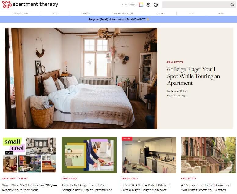 apartment therapy homepage